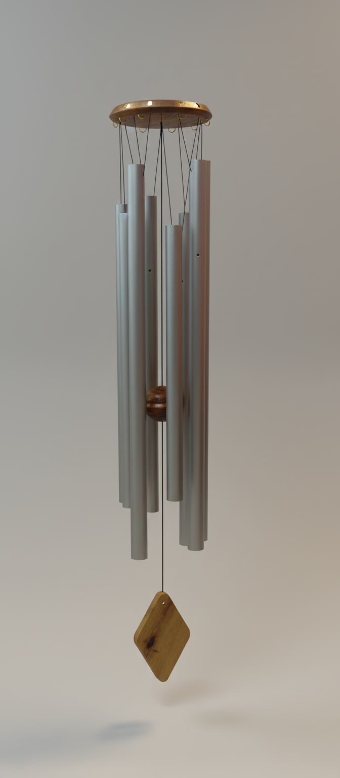 Solfeggio wind chime packaging from Tools for Wellness