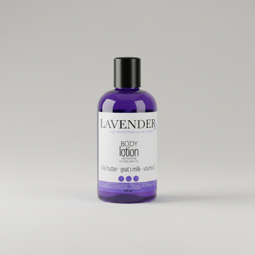 LavendeRx Hand Face & Body Lotion — in use