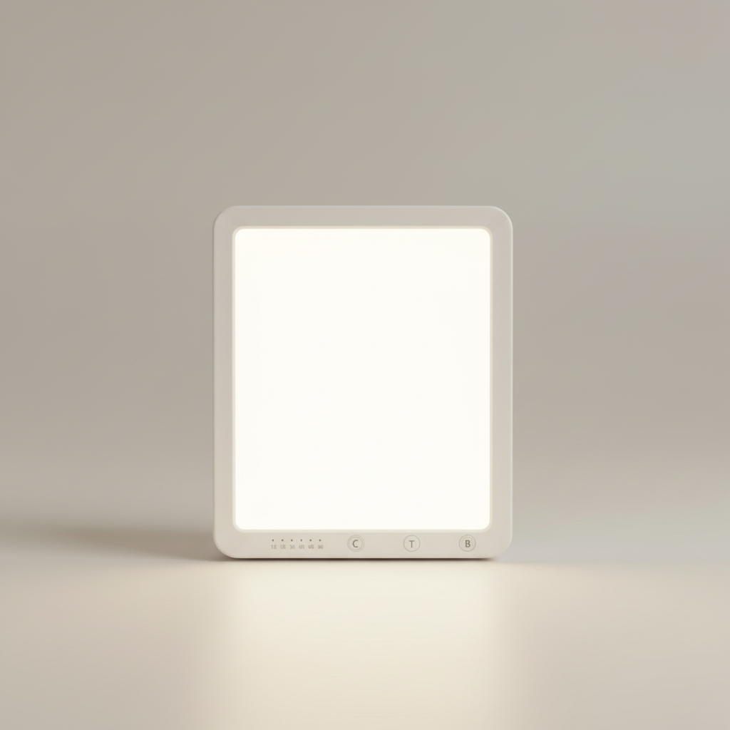 Lumiram HappyMood Pro Light Therapy Lamp — in use