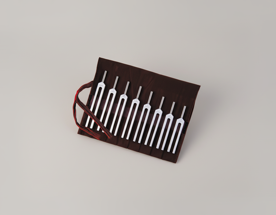 Solar Harmonic Spectrum Tuning Fork Kit — in use