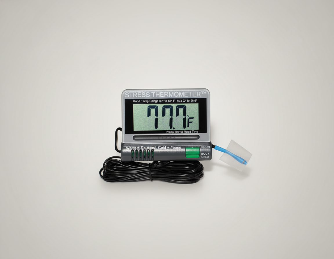 Stress Thermometer - Temperature Biofeedback — in use