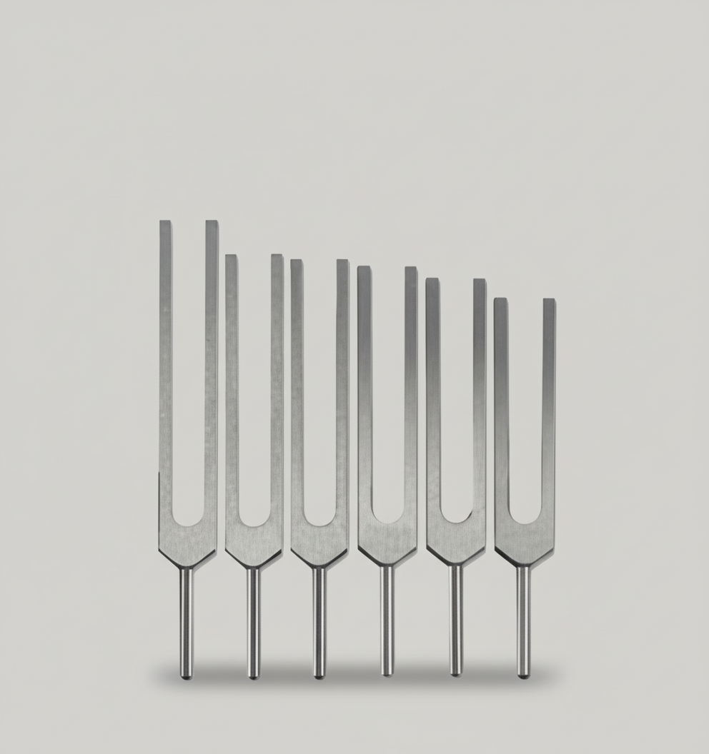 Solfeggio Tuning Fork Set — in use