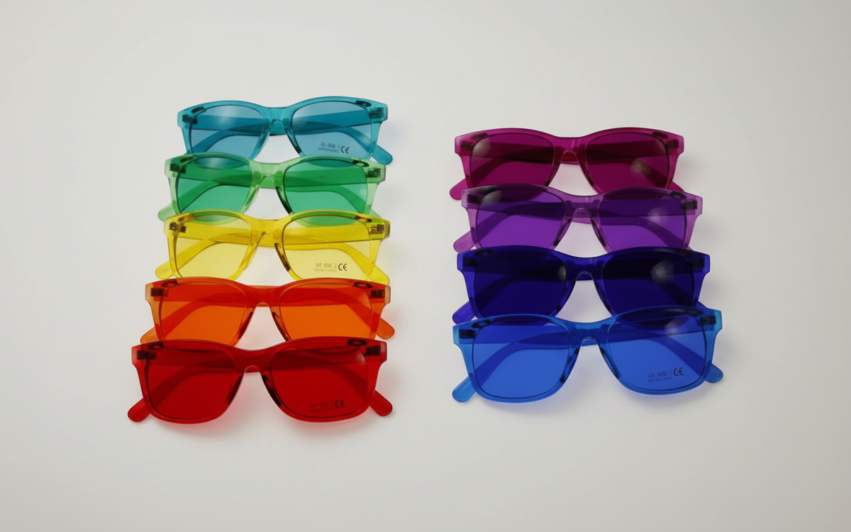 Color Therapy Glasses Set - Classic Style