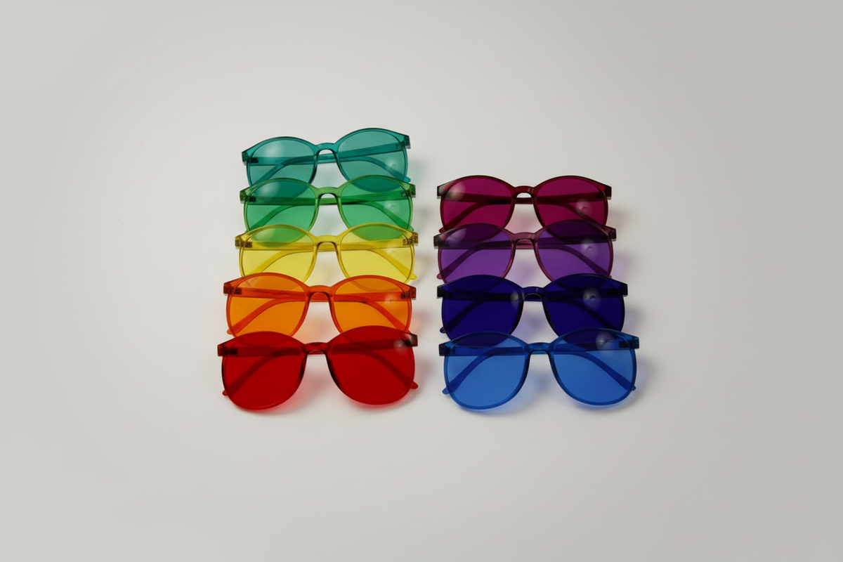 Color Therapy Glasses Set - Round Style — detail