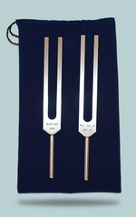 Cellulite Reduction Set Tuning Forks — in use