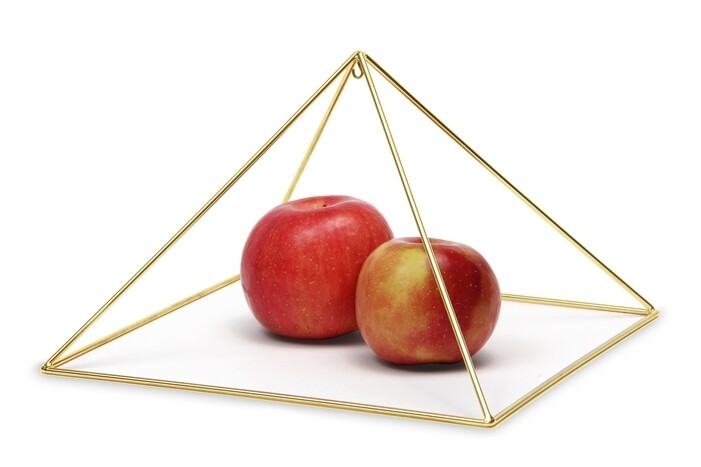 9" Meditation Pyramid with Capstone - 24k Gold-plated Copper — detail