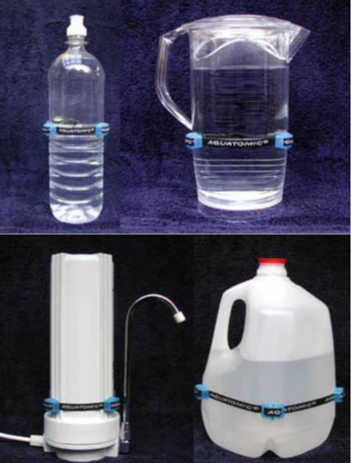 AQUATOMIC DE-CLUSTERING WATER MAGNETS — in use