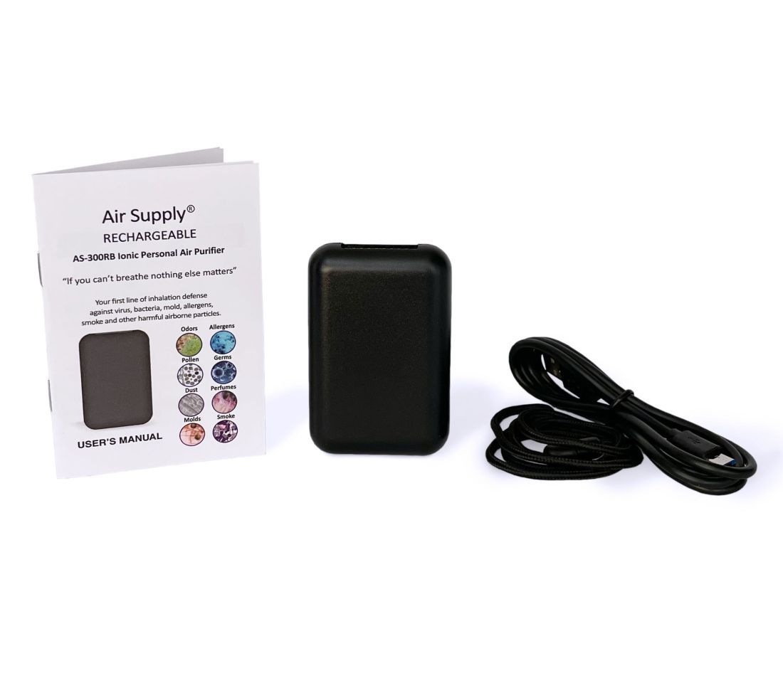 WEIN AS300 Personal Air Purifier - Rechargeable — Black variant alt view