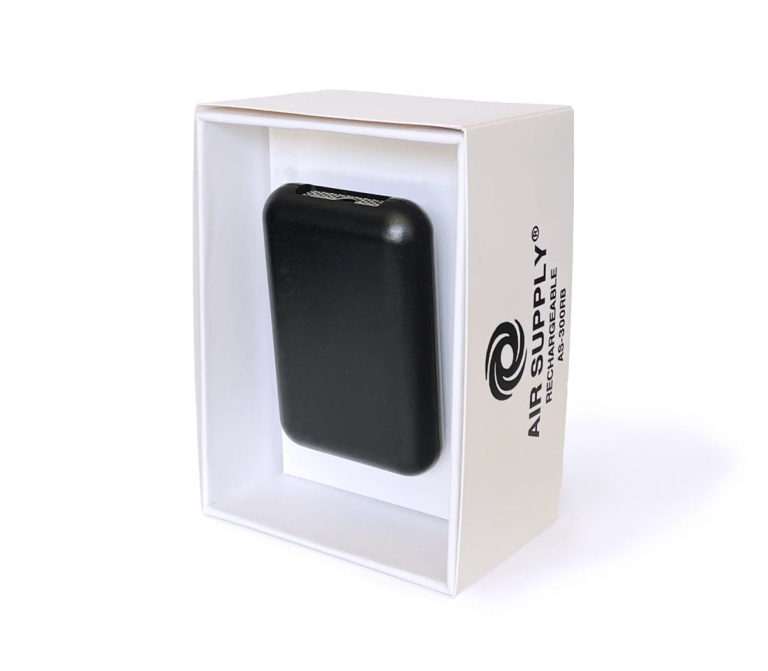 WEIN AS300 Personal Air Purifier - Rechargeable — Black variant in use