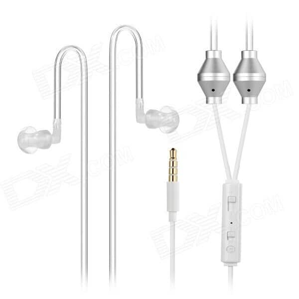 SAFESLEEVE ANTI-RADIATION AIR TUBE HEADPHONES SET WITH MICROPHONE