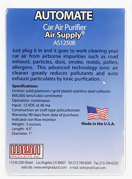 Wein AutoMate Ionic Car Air Purifier — detail