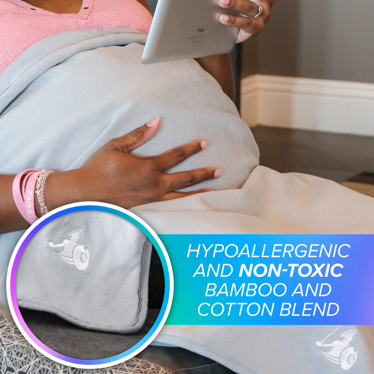 DefenderShield EMF Protection Anti-Radiation Blanket — alternate view