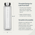 Boroux Glass Water Bottle - 1L — packaging