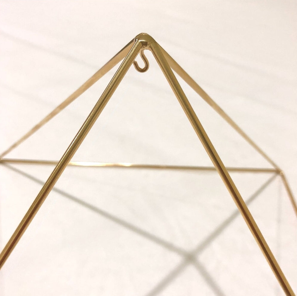 12" Meditation Pyramid - 24k Gold-plated Copper — alternate view