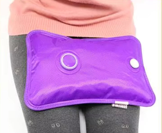 Electric hot water bottle detail close-up