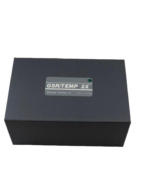 Deluxe GSR Temp 2X Biofeedback Machine with Temperature Control — in use