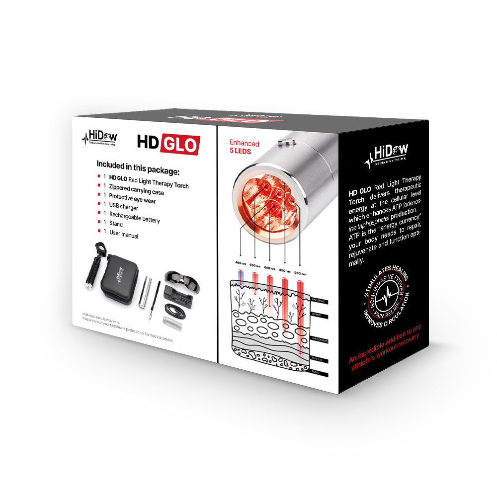 HiDow HD Glo Red Light Therapy Torch — product photo 6