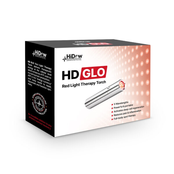 HiDow HD Glo Red Light Therapy Torch — detail