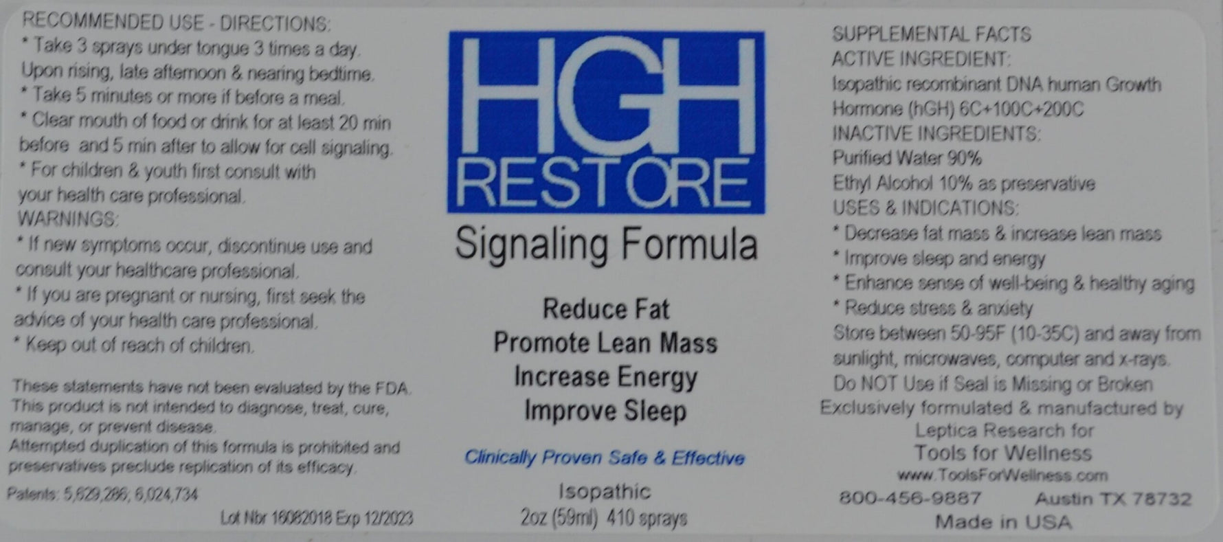 HGH RESTORE - Natural Growth Hormone Releaser — alternate view