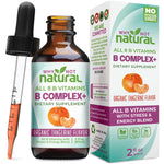 Why Not Natural liquid B complex bottle and carton with graduated dropper, all 8 B vitamins, 2 fl oz