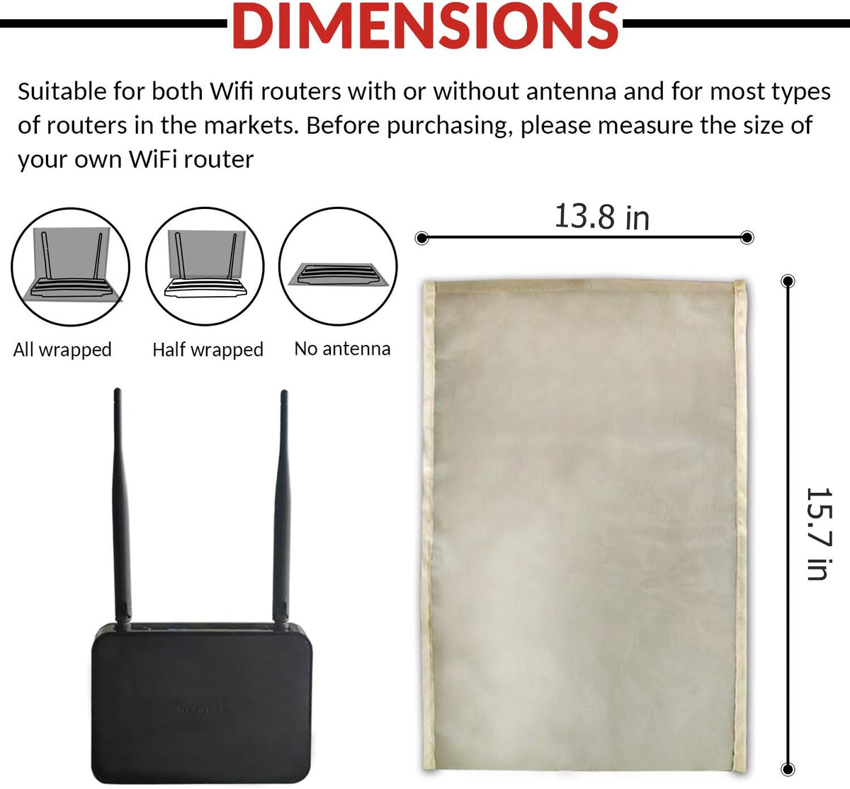 WelAide EMF Protection MESH Cover — in use