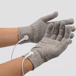 NEURO BUILDER CONDUCTIVE GARMENT GLOVES (ONE PAIR) | I would like the same image with one edit: please make the black wires pictures white.