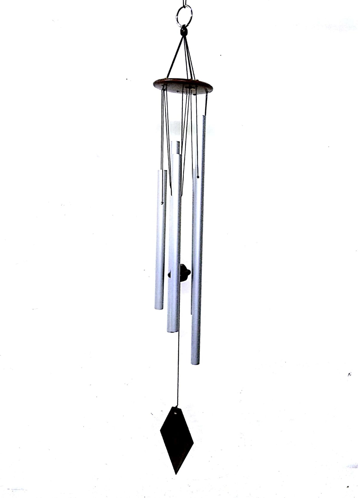 Om wind chime with slim aluminum tubes and wind catcher