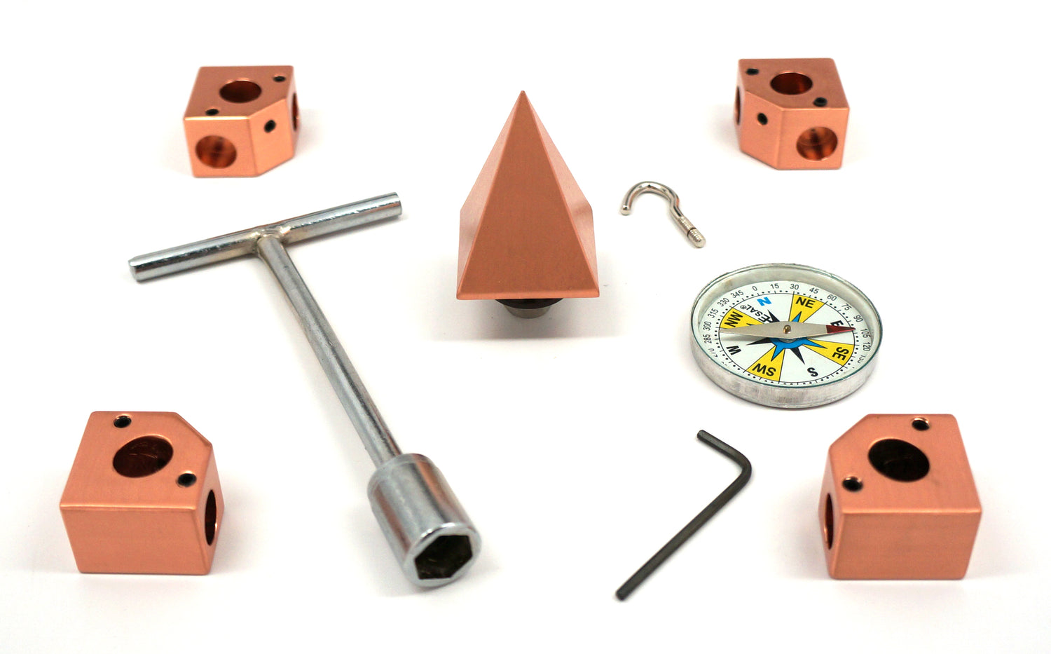 4 Feet Nubian Pyramid Healing 68" High - 1/2" Copper Tubes + Connectors