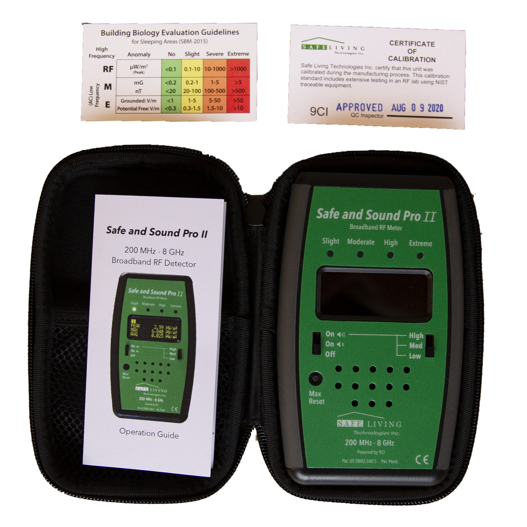 Safe and Sound Pro II RF Meter — in use