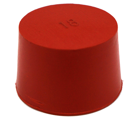 Red rubber puck-style tuning fork activator