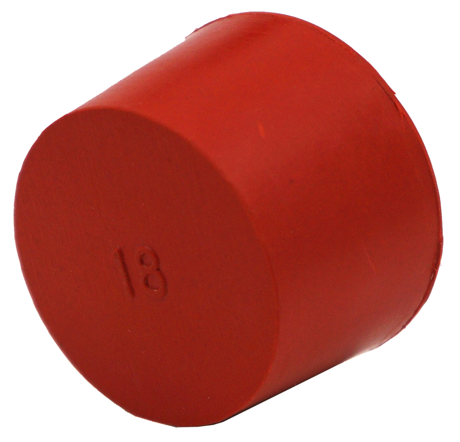 Close-up of red rubber activator surface