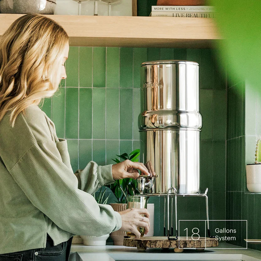 BOROUX Legacy™ Compact Water Filter System — in use