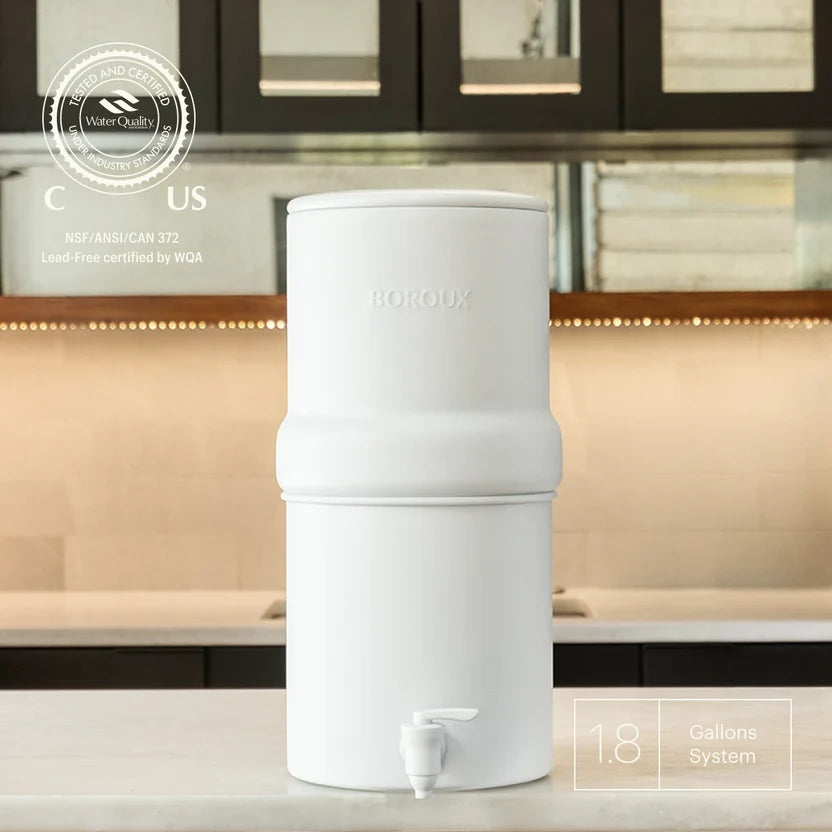 BOROUX Legacy™ Compact Water Filter System — White variant
