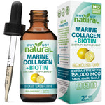 Why Not Natural marine collagen and biotin drops with dropper and carton, extra strength 155,000 mcg