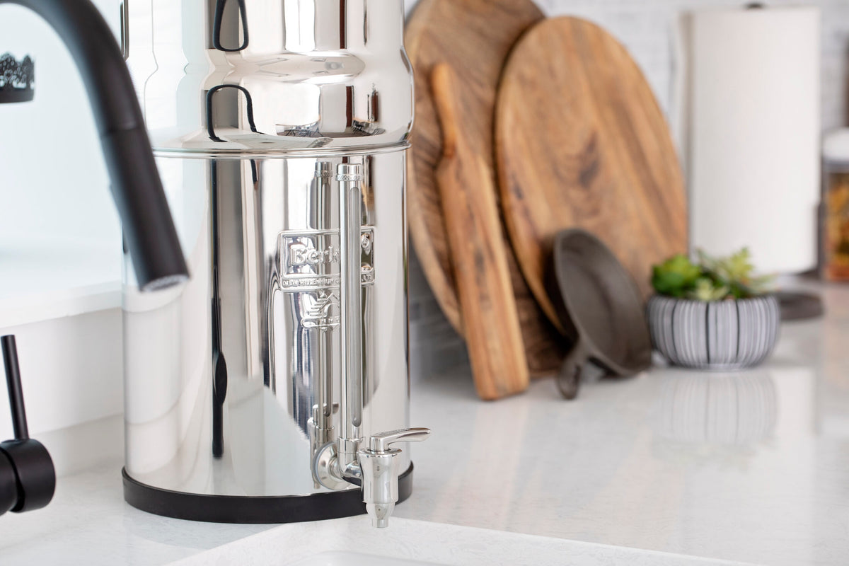 Berkey Stainless Sight Glass Spigot — alternate view