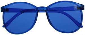Color Therapy Glasses Set - Round Style — in use