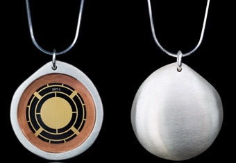 Q-Link Sterling Silver Pebble SRT-3 Pendant — alternate view