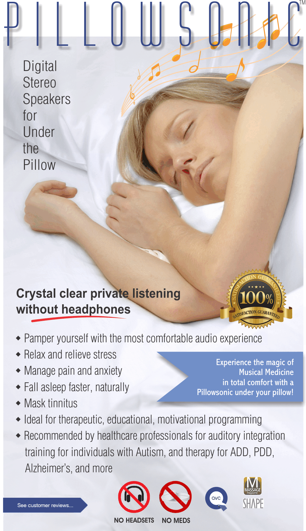 Pillowsonic Premium Under Pillow Speaker