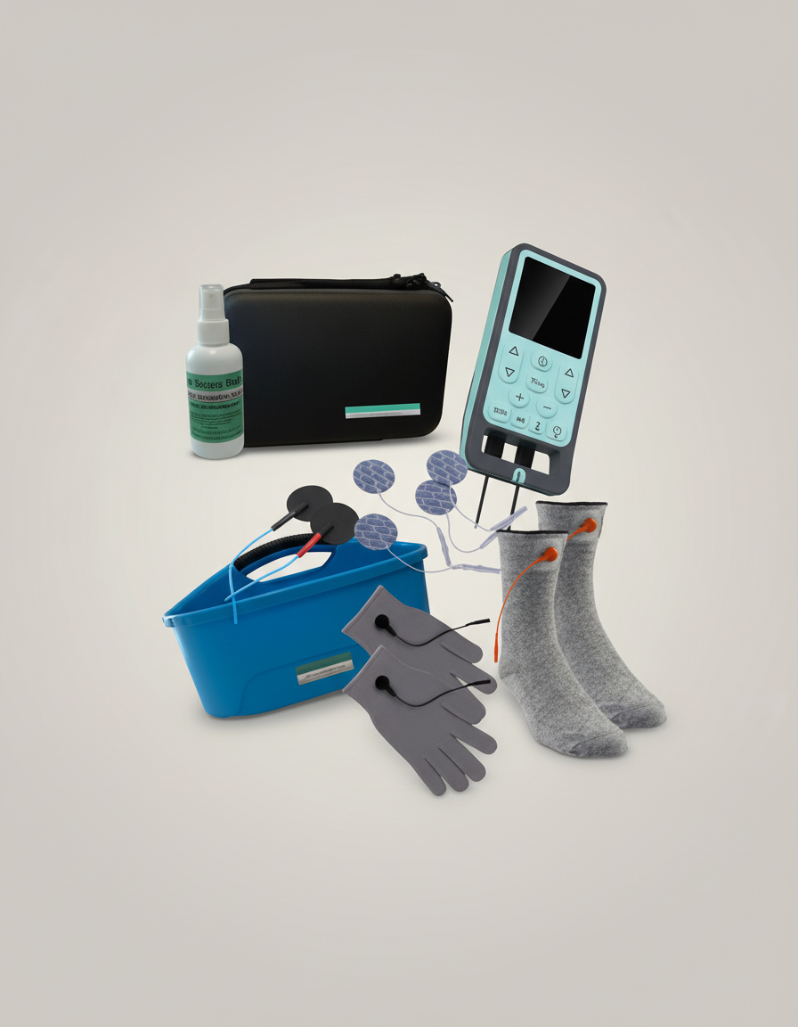 WelAide Neuro Builder Deluxe Kit — electrostimulation system for neuropathy symptom relief in hands and feet