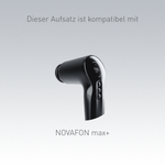 Compatibility notice: this NOVAFON attachment fits the NOVAFON max+ sound wave device