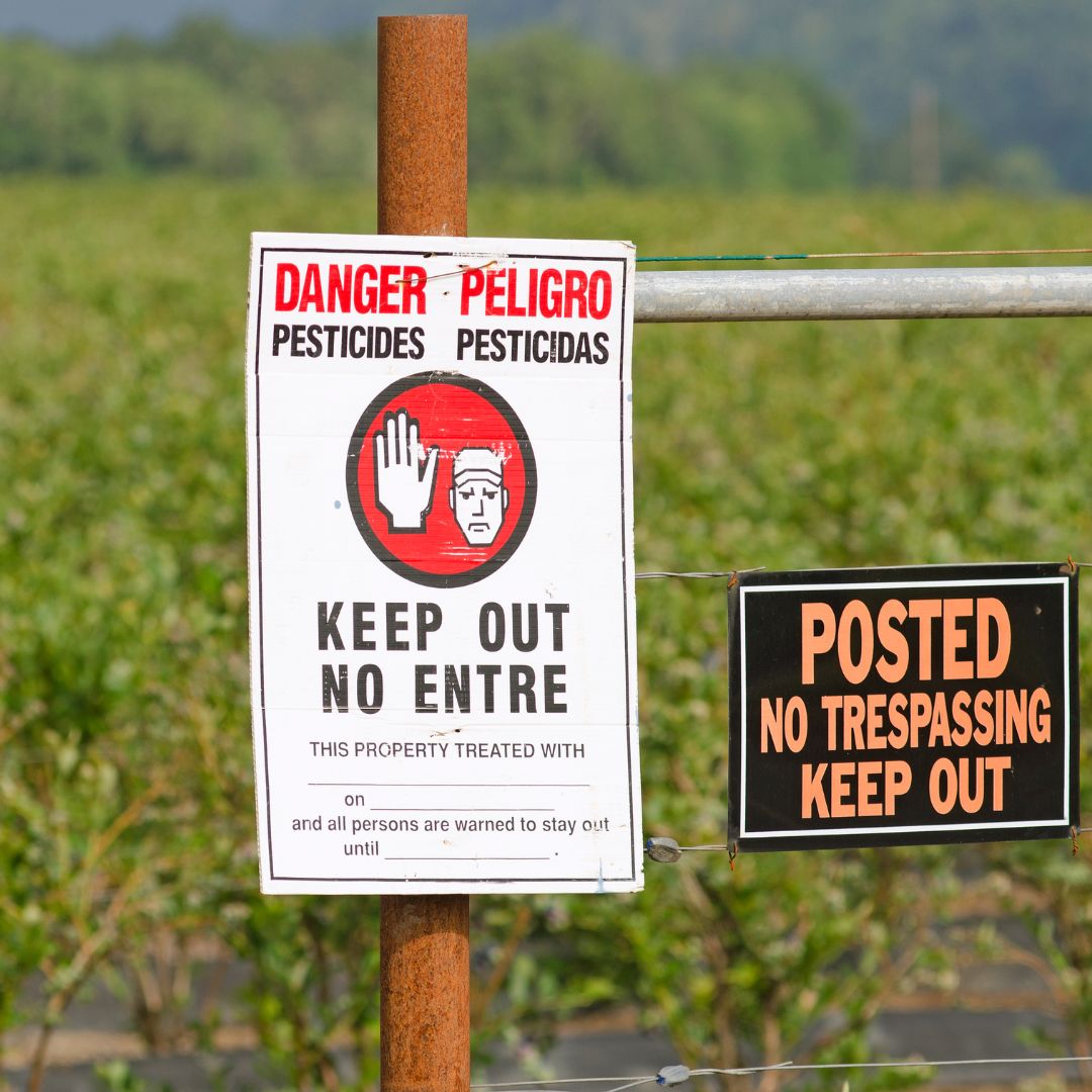 pesticide sign